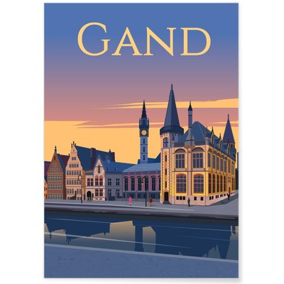 Affiche ville Gand L'AFFICHERIE