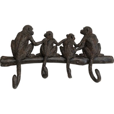 Portemanteau mural famille de singes KARE DESIGN