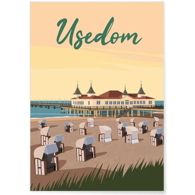 Affiche ville Usedom L'AFFICHERIE