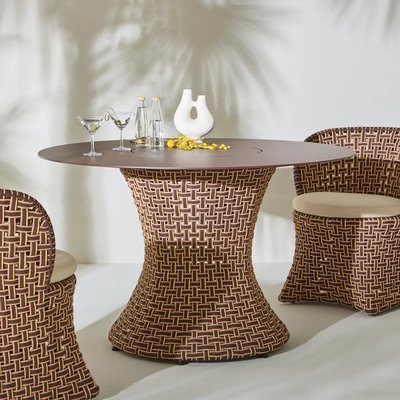 Table repas ronde de jardin TALI ORCHID EDITION
