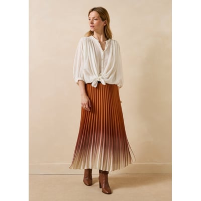 Jupe longue plissée à imprimé tie & dye LA FEE MARABOUTEE