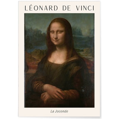 Affiche Léonard de Vinci La Joconde L'AFFICHERIE