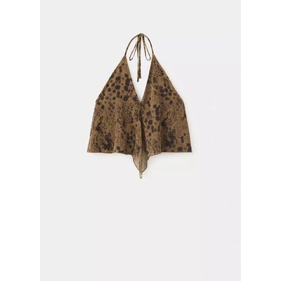 Top halter imprimé MANGO TEEN
