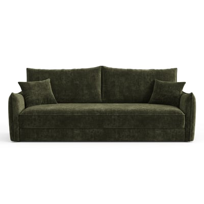 Canapé convertible 3 places en velours texturé PLUME SIA HOME