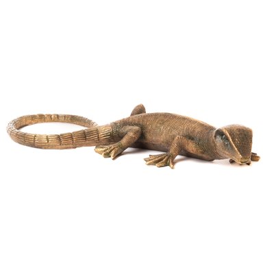 Lézard bronze en polyrésine 46,5 cm AMADEUS