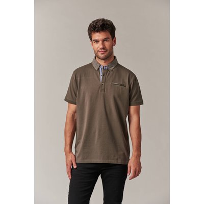 polo col avec micro motif, poche passepoilée avec logo imprimé SOFAST DEELUXE