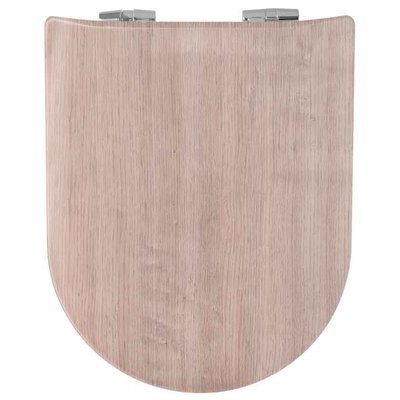Abattant wood slim avec descente assistée  - Effet bois naturel HOME MAISON