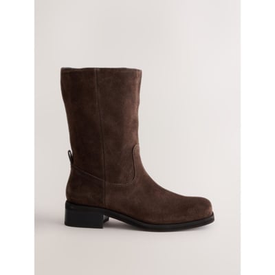 Bottines mi-hautes style western en cuir NEXT