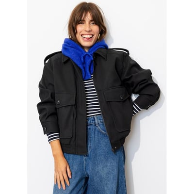 Blouson simili effet grainé PROMOD