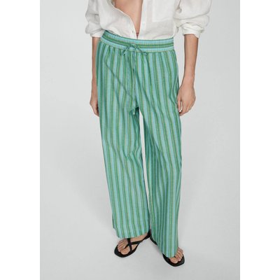 Pantalon droit à rayures MANGO