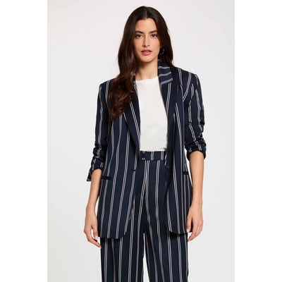 Blazer rayé col tailleur MORGAN