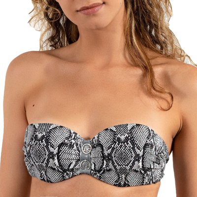 Haut de maillot bandeau push-up imprimé serpent SNAKE LPB Les P'tites Bombes