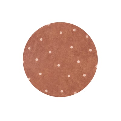 Tapis Rond en coton  à pois CHASSE AUX CHAMPIGNONS LORENA CANALS