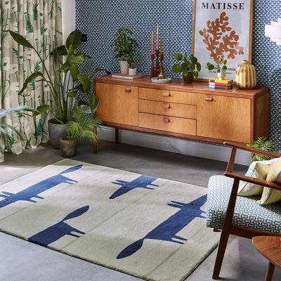 Tapis enfant fait à la main en laine MR FOX UN AMOUR DE TAPIS