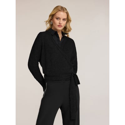 Cardigan croisé en mohair mélangé MOTIVI