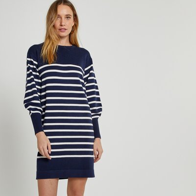 Платье короткое из трикотажа в полоску LA REDOUTE COLLECTIONS