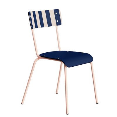 Chaise de salle à manger à rayures style vintage SUZIE LES GAMBETTES