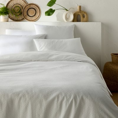 Housse de couette coton et coton lavé, Seersucker LA REDOUTE INTERIEURS