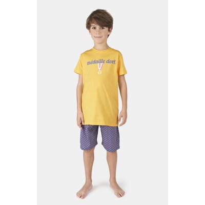 Pyjashort en coton imprimé Médaille dort ARTHUR