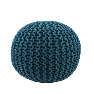 Pouf rond tricot 40x30cm ORNAMI