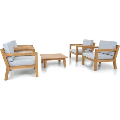 Salon de jardin 4 places en bois FSC - PALAU HOMIFAB