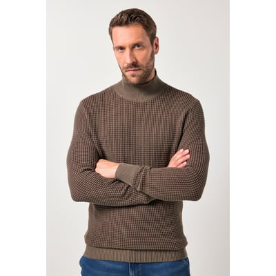 Pull à col roulé en maille texturée JP1880