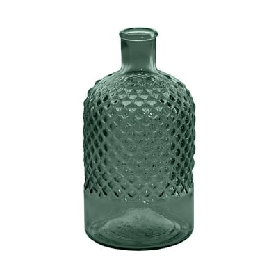 Vase bouteille en verre recyclé h 28 cm DIAMOND SENSEI MAISON