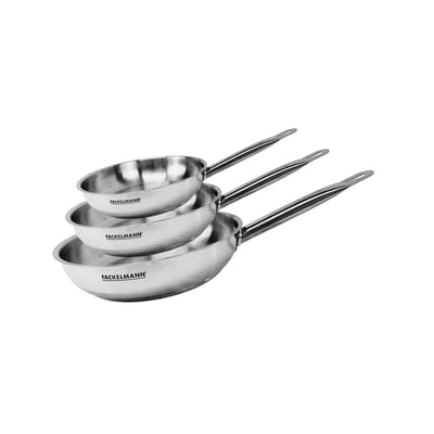 Set de 3 poêles 20 24 et 28 cm en inox ETERNA FACKELMANN