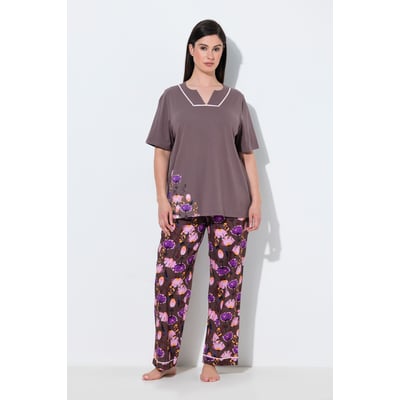Pyjama 2 pièces, motif à fleurs ULLA POPKEN