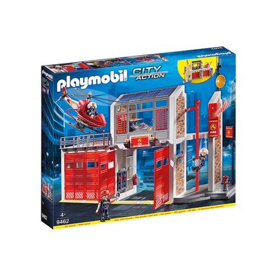 Caserne De Pompiers Avec Hélicoptère PLAYMOBIL