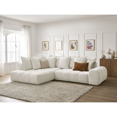 Canapé d'angle convertible 3 places en tissu chiné, EVEREST BOBOCHIC
