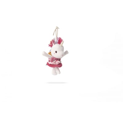 Lena la licorne - hochet vibrant - a suspendre - rose - 15cm LILLIPUTIENS