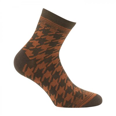 Socquettes en coton motifs pied de coq MADE IN FRANCE KINDY