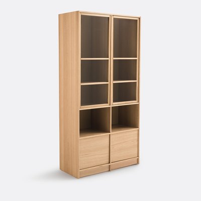 Vitrine modulable chêne 4 portes 2 niches, Senssia LA REDOUTE INTERIEURS