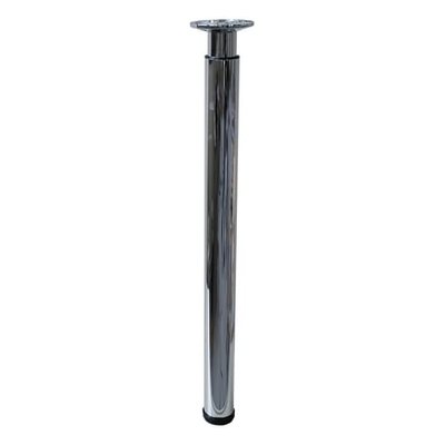 Pied Métallique Réglable Cylindrique Acier Chromé H700 X D60 Mm EVOLUDIS