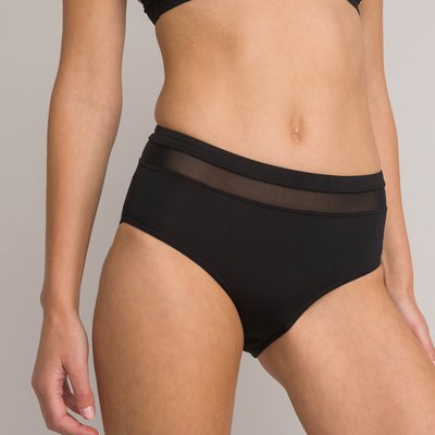 High Waist Bikini Bottoms with Mesh Band LA REDOUTE COLLECTIONS