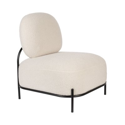 Fauteuil lounge en tissu bouclette - POLLY DRAWER