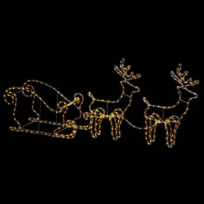 Tube Flexible Extérieur Traîneau NEW Blanc Chaud 384L 3D FEERIC LIGHTS & CHRISTMAS