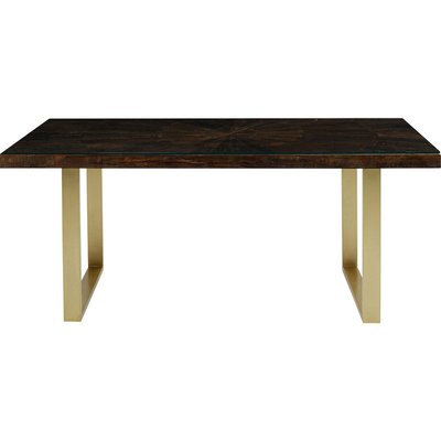 Table en manguier et verre, CONLEY KARE DESIGN
