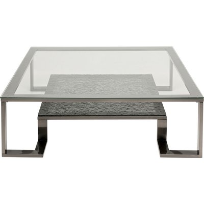 Table basse en verre et acier, RUSH KARE DESIGN