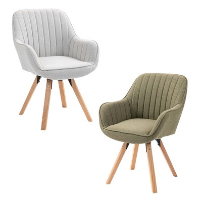 Lot de 2 fauteuil de salle à manger rotatif scandinave, CARSON MEUBLES COSY