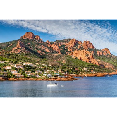Tableau sur toile bord de mer côte d'Azur 45x65 cm CEANOTHE