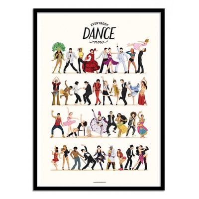 Affiche d'art - Everybody Dance now - Nour Tohme WALL EDITIONS