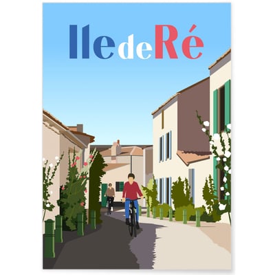 Affiche Île de Ré 2 L'AFFICHERIE