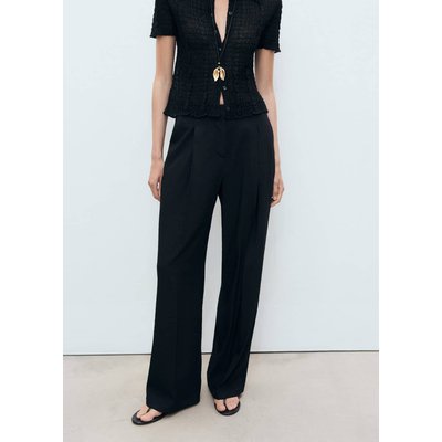 Pantalon wideleg pinces MANGO
