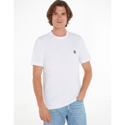 T-shirt de gola redonda, logótipo monograma TOMMY HILFIGER