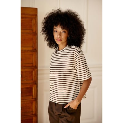 T-shirt manches courtes à rayures, TAIS LA PETITE ETOILE