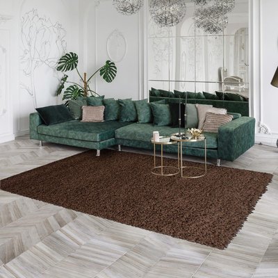 Tapis poils longs shaggy tissé motif uni UNI L UN AMOUR DE TAPIS