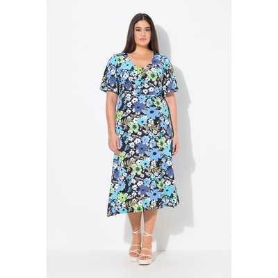 Robe midi en jersey. Décolleté V et manches ULLA POPKEN