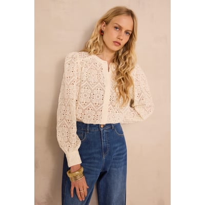 Blouse brodée à manches longues CAMOMILLE Maison 123